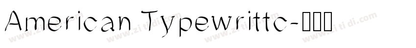 American Typewrittc字体转换